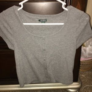 Gray Crop Top